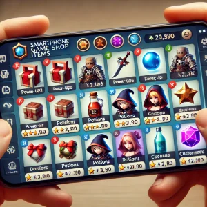 スマホゲームのアイテムショップで売れ筋アイテムを検討する画面